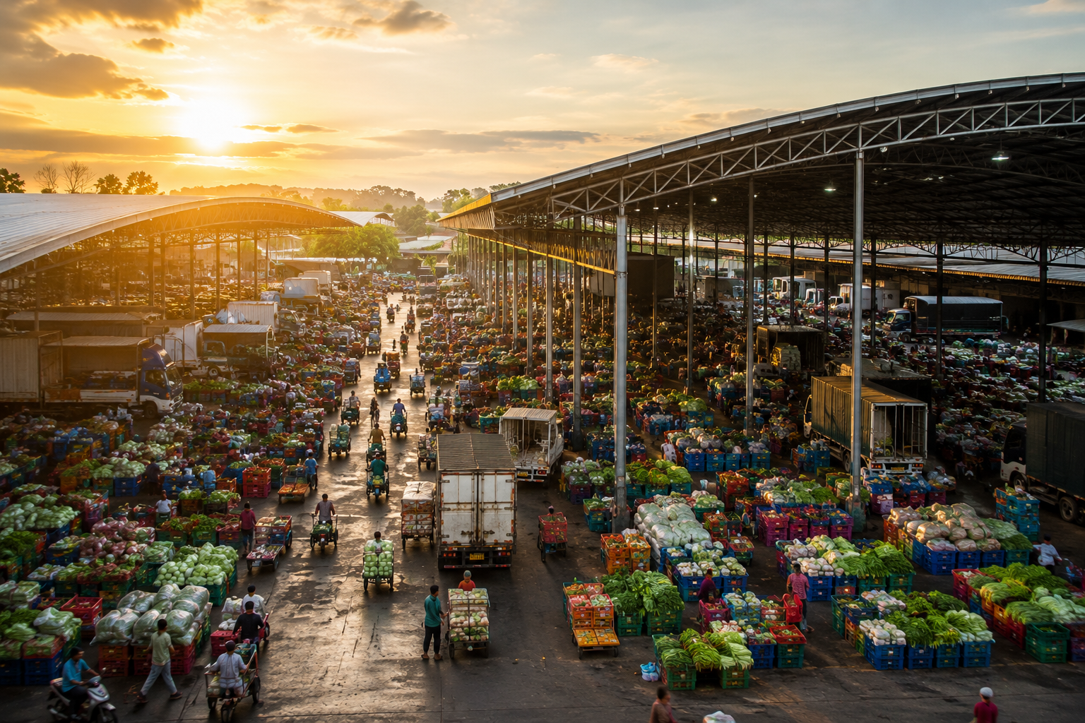 บรรยากาศตลาดเมืองทองเจริญศรี