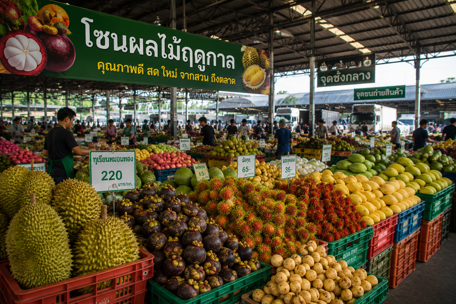 ตลาดเมืองทองเจริญศรีเปิดโซนผลไม้ฤดูกาล